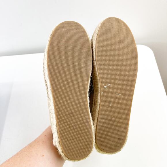 Jack Rogers Luna Suede Embroidery Slip On Flat Espadrilles Shoes Sand 7.5 - Picture 8 of 8